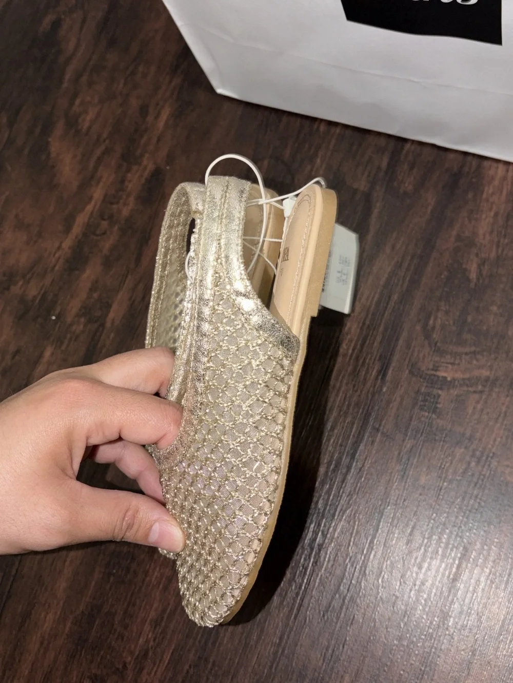Zara metallic woven